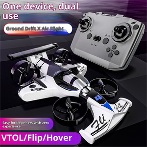 Cross-border Land Air Dual-use Four-axis Aircraft Aerobatic Drift CZ04 Two-in-one Remote Control <b>Drones</b> Plastic 1080p - Product Image 3