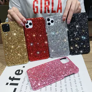 Capa de celular luxuosa com glitter, para iphone 13, brilhante, diamante, meninas, pc rígido, para iphone 12, 11, 7, 8, x, xs, xr, max, venda imperdível