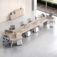 Moderner Holzdesign-Home-Office-Arbeitsplatz mit hoher Wandabtrennung, Cubicle Call Center, verstellbar, umweltfreundlich, mit Stauraum