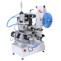 Machine d'étiquetage de bouteilles semi-automatique électrique BASEPIN avec moteur PLC, haute productivité, étiqueteuse multifonctionnelle