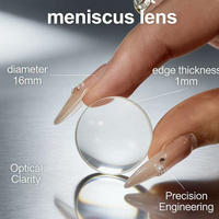 Micro Precision Meniscus Lens 16mm Diameter 1mm Edge Thick Custom Processing Factory Direct for Optical Equipment