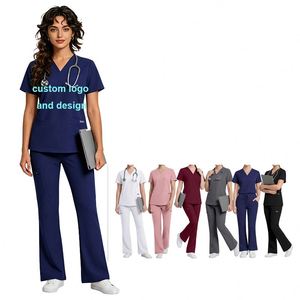 Uniformes Médicos Modernos de Alta Calidad, Manga Corta, Color Rosa - Product Image 1