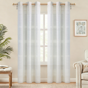 Semplice ed elegante colore solido Beige <span class=keywords><strong>tende</strong></span> in poliestere stile semplice osso bianco <span class=keywords><strong>tende</strong></span> della finestra <span class=keywords><strong>per</strong></span> <span class=keywords><strong>soggiorno</strong></span> o camera da letto - Product Image 1