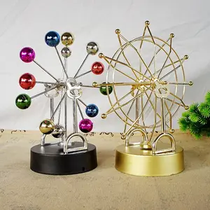 Gouden Reuzenrad Perpetuum Motion Meter Metalen Frame Kosmos Planetarium Magnetische Sciencegeek Rocker