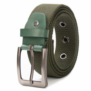 अनुकूलित लोगो कपास बेल्ट 40g मिश्र धातु बकल कपड़े बेल्ट के साथ उच्च-गुणवत्ता वाले बुना हुआ आईलेट बेल्ट - Product Image 6
