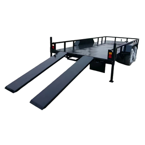 OEM ODM Heavy Duty Car Carrying Trailers Braked Flat <b>Top</b> Trailers 3500KG <b>Load</b> Trailers with Ladder - Product Image 1