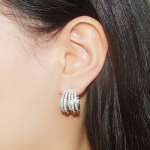 Orecchini a Cerchio Multistrato per Donne, Accessorio Moda per Uso Quotidiano - Product Image 6