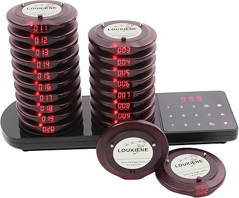 High Quality Restaurant Pager System Guest Customer Queue Pagers for Food Truck Church Clinic Cafe with Vibration Flash Buzzer
