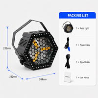 Projecteur de scène LED rétro avec 3x30W LED et 36 pixels RGB 5050 à effet, contrôle DMX512 RDM pour DJ, club et événements