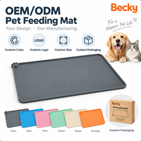 Tapis de Nourriture et d'Eau pour Animaux de Compagnie Personnalisé par le Fabricant, Tapis en Silicone Imperméable pour Chiens et Chats, Tapis pour Gamelle de Nourriture et d'Eau