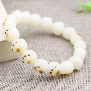 Bodhi Seed Carving <b>Cat</b> Paw Bracelet 19 Beads Round Shape Animal Pattern <b>Gift</b> Jewelry Hangzhou Origin - Product Image 2