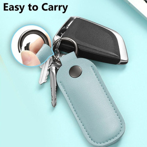 Estuche de cuero para memoria USB con llavero, mini cable de datos antipérdida con cubierta en forma de U, bolsa de almacenamiento portátil para memoria USB. - Product Image 2