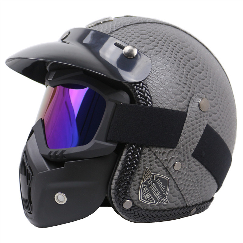 ลายหนังงูสีเทาพร้อมแผ่นปิดหน้า