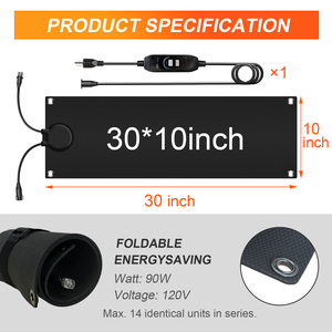 Tapis de dégivrage en graphène pour escaliers, tapis chauffant antidérapant en caoutchouc pour allées, fonte rapide de la glace 3 po/h, sûr et économe en énergie - Product Image 4