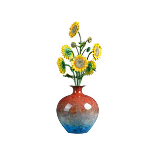 Jarrón de Metal con Forma de Girasol, Hecho a Mano, Decoración Contemporánea para Mesa, Regalo de Inauguración de Casa, de Copper Art Workshop - Product Image 1