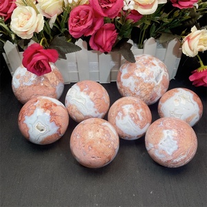 Tinh Thể Tự Nhiên Druzy Geode Sphere Chữa Bệnh Đá Cổ Màu Hồng Mã não Bóng Cho Trang Trí - Product Image 5