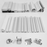 Profilé en alliage d'aluminium série 2000 le plus populaire, extrusion de canal, dissipateur thermique, diffuseur PC, décorations, pliage T3-T8