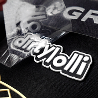 Étiquette en silicone avec logo de marque de luxe, personnalisée, en relief 2D 3D, à repasser sur les vêtements, patch en PVC, accessoires de vêtements, décoration