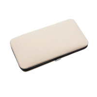 Kit de manucure et pédicure professionnel de luxe en acier inoxydable rose, 12 pièces, ciseaux à ongles courbés, logo personnalisé, portable