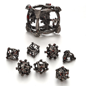 Bán buôn DND kim loại rỗng-out DICE 3D đầu rồng lập thể rồng đặt bán buôn trpg chạy nhóm bảng trò chơi - Product Image 2