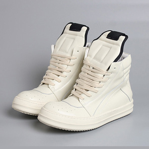 2026 Qualité supérieure Chaussures montantes pour hommes et baskets montantes pour femmes, noires à lacets, en cuir de luxe de créateur <span class=keywords><strong>Owens</strong></span>, à semelle épaisse, style <span class=keywords><strong>bottes</strong></span> Ricks décontractées et plates - Product Image 5