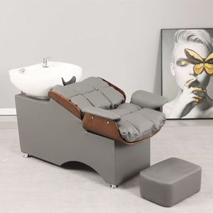 Sillón <span class=keywords><strong>de</strong></span> Champú Moderno para Salón <span class=keywords><strong>de</strong></span> Belleza y <span class=keywords><strong>Spa</strong></span> con Cuero Sintético y Estructura <span class=keywords><strong>de</strong></span> Madera, Impermeable y Duradero, Mobiliario Comercial para Salón - Product Image 4