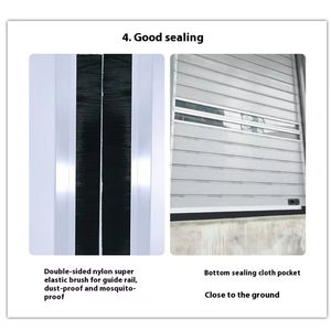 <span class=keywords><strong>Porte</strong></span> de garage <span class=keywords><strong>sectionnelle</strong></span> industrielle simple en alliage d'aluminium pour entrepôts, magasins, ateliers - Coupe-vent, isolante thermiquement, économie d'énergie - Product Image 5