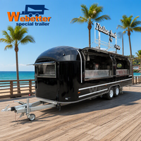 Webetter Remorque de Bar Mobile pour Événements Extérieurs, Fêtes, Rôtissoire à Poulet, Charcuterie, Camion de Restauration Boba Tea avec Équipement de Cuisine Complet