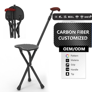45cm gói Sợi Carbon không trượt Kính thiên văn ghế phân được sử dụng bởi những người có vấn đề di động đa chức năng người già Nạng ghế - Product Image 1