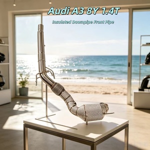<span class=keywords><strong>Tuyau</strong></span> d'échappement avant isolé sur mesure en acier inoxydable SS304 pour Audi A3 8Y 1.4T 2020-2024, <span class=keywords><strong>tuyau</strong></span> d'échappement à haut débit 200 cellules, augmentation de puissance - Product Image 1
