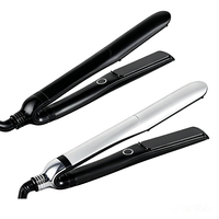 Lisseur de cheveux en céramique portable pour les voyages - Mini fer à lisser à chauffe rapide avec double tension mondiale