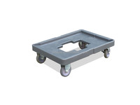 Chariot de service isotherme avec roues à frein pour conteneurs chauffants