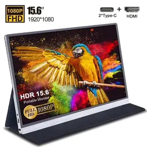 Fhd 14 Inch Draagbare Monitor 1920*1080 Lcd-Scherm Met Type-C En 3.5Mm Oortelefoonpoorten