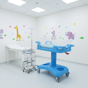 Cuna Médica de Plástico para Bebés, Resistente, Móvil, Transparente, para Uso en Clínicas y Hospitales Neonatales - Product Image 1