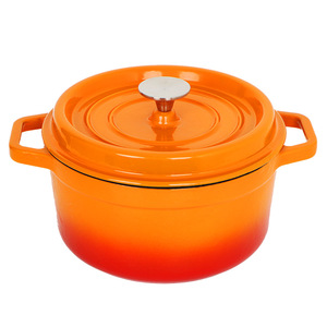 Ensemble de casseroles de cuisson en émail Offre Spéciale personnalisées Casserole ronde antiadhésive en fonte <span class=keywords><strong>émaillé</strong></span>e rouge ustensiles de cuisine pour four hollandais - Product Image 4
