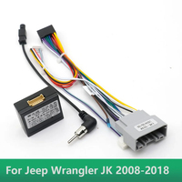 Arnés de Cableado de 16 Pines con Decodificador CANBUS para Estéreo Android DVD para Jeep Wrangler JK 2008-2018