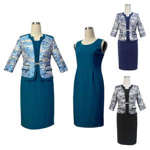 Trajes de Falda de Lana Tejida para Mujer, Listos para Enviar, con Estampado Floral y Botones, en Guangdong, China - Product Image 1