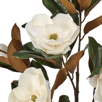 Witte Magnolia Kunstbloem Zijden Bloemstuk Twee Takken Twee Bloemen voor Huis Bruiloft Decoratie