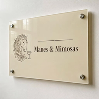 Signalétique acrylique sur mesure pour animalerie et salon de toilettage, murale, avec supports de fixation, découpée au laser, impression UV, vente en gros, direct usine