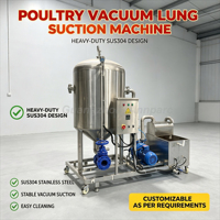 Machine d'aspiration des poumons de volaille sous vide en acier inoxydable SUS304 de qualité alimentaire, éviscérateur automatique, nettoyage facile, hygiène sécurisée pour abattoir