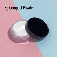 Poudre compacte ronde boîte vide 5g marque privée boîte de poudre de maquillage Portable petit échantillon boîte de poudre emballage cosmétique