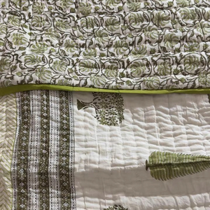 Colcha Kantha de Algodón 100% Puro, Hecha a Mano, de la Mejor Calidad, Colcha Kantha Orgánica Reversible para Usos Invernales - Product Image 1