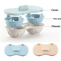 Double cuiseur à œufs en plastique pour micro-ondes, séparateur de jaune d'œuf blanc avec gadgets de cuisine, vente en gros