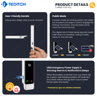 Tediton Système de verrouillage intelligent Meuble de bureau sans clé Armoire de bureau Électronique Maison Nfc Tiroir intelligent Serrure de porte numérique