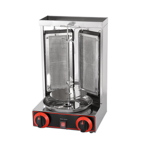 Deux brûleurs en céramique, gaz Commercial utilisé, Mini <span class=keywords><strong>Machine</strong></span> rotative automatique Shawarma Doner <span class=keywords><strong>Kebab</strong></span> Grill, prix de vente - Product Image 5