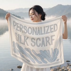 <span class=keywords><strong>Sciarpa</strong></span> <span class=keywords><strong>Bianca</strong></span> <span class=keywords><strong>Elegante</strong></span> Personalizzata 90 X 90 con Stampa Digitale, Sensazione di Seta, <span class=keywords><strong>Sciarpa</strong></span> da Collo in Chiffon di Seta per Donne alla Moda - Product Image 1