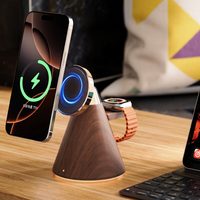 KUANGXIANG Gadgets Appareils Électroniques Chargeur Sans Fil Rapide qi 22 25W avec Support pour Mobile, Montre Intelligente Intégrée avec Lumière LED Chaude
