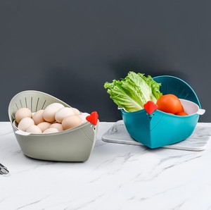 मुर्गा शैली डामर टोकरी बहु-समारोह कोलंडर सब्जी फल कोलंडर - Product Image 2