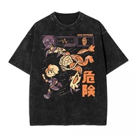 T-shirt Resident Evil Biohazard 3 délavé à manches courtes, style Harajuku, pour hommes et femmes, motif graphique, inspiré du jeu d'horreur