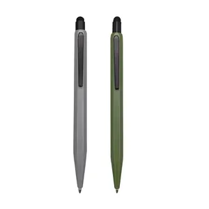 रेगिनफील्ड एल्यूमिनियम 2 इन 1 हेक्सागोन क्लिक कस्टम प्रोमोशनल उपहार सस्ता पेन मेटल टच स्क्रीन स्टाइलस ग्रिपर पेन लोगो के साथ
